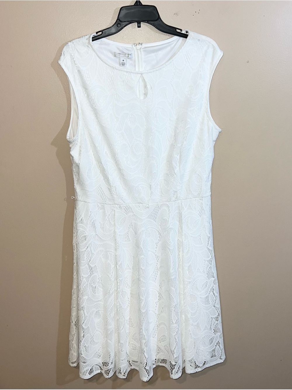 London Style Collection Sleeveless Dress Women’s 18 White - Picture 2 of 6